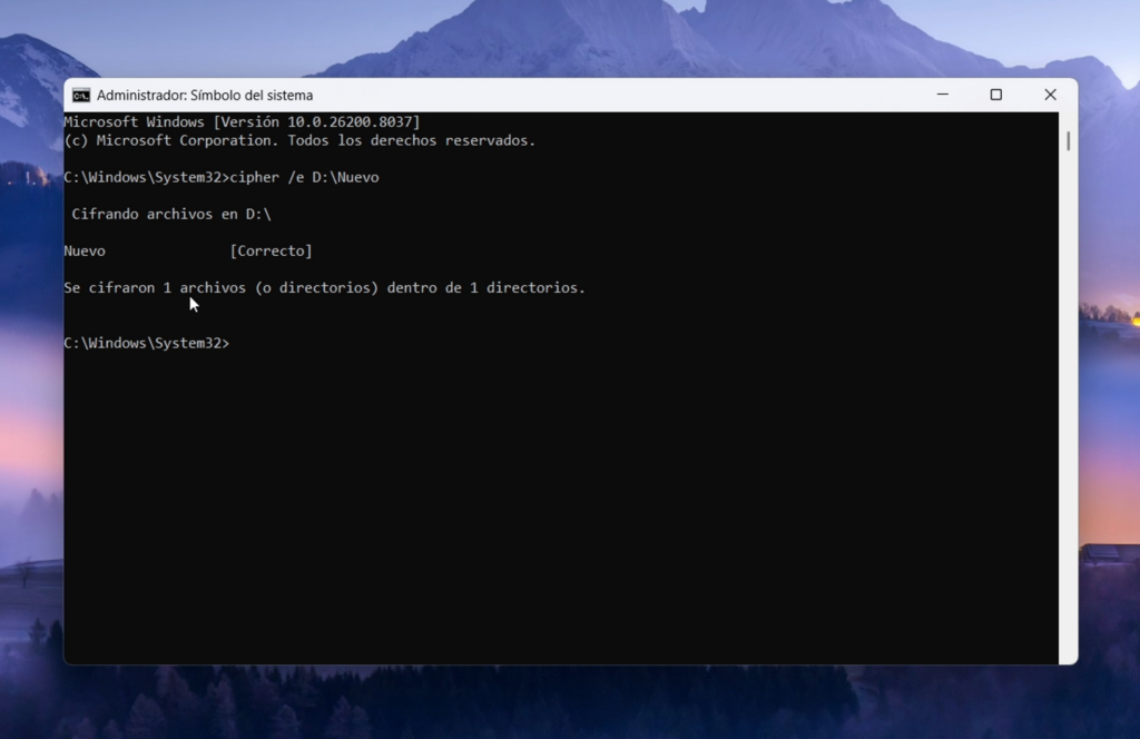 CIPHER: cifrar carpetas y proteger archivos