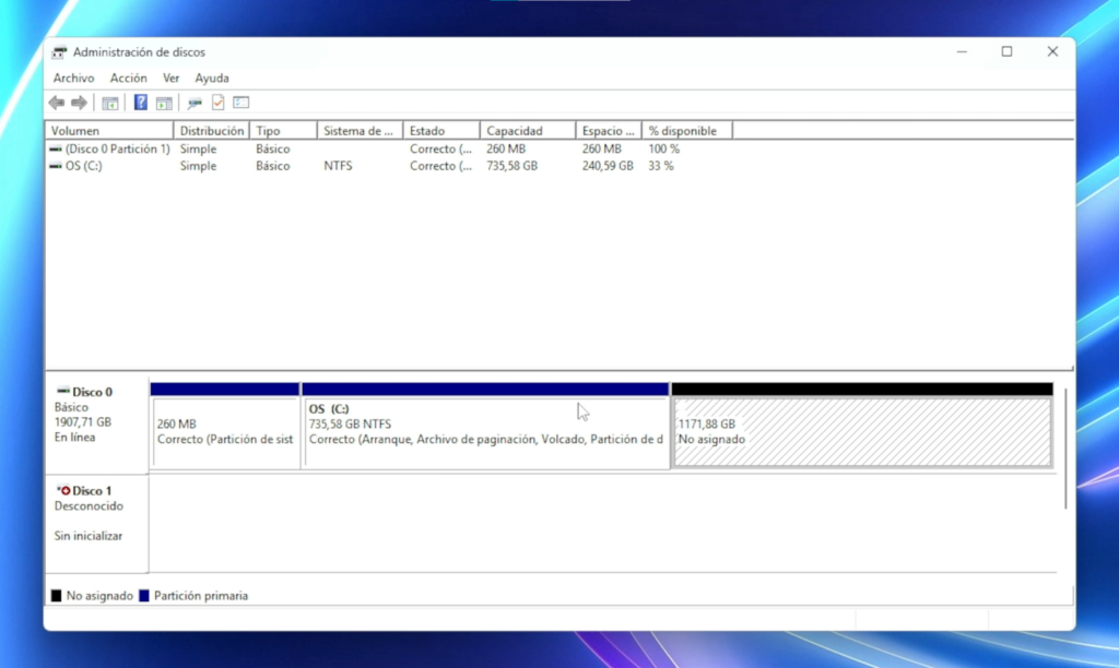 Cómo crear la partición para instalar Bazzite sin borrar Windows