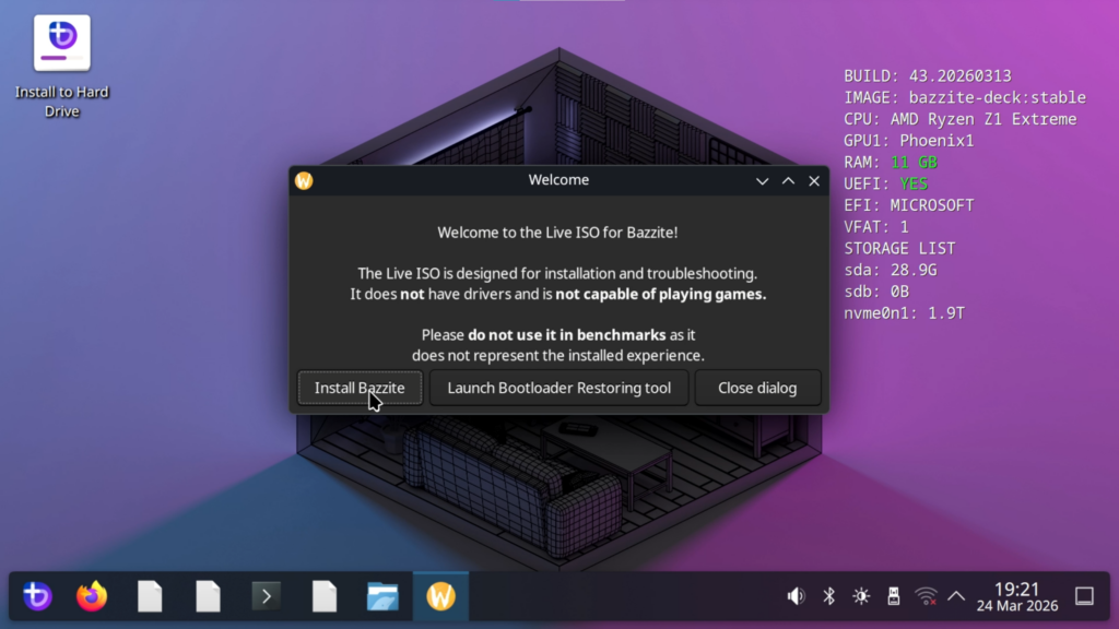 Cómo instalar Bazzite junto a Windows paso a paso