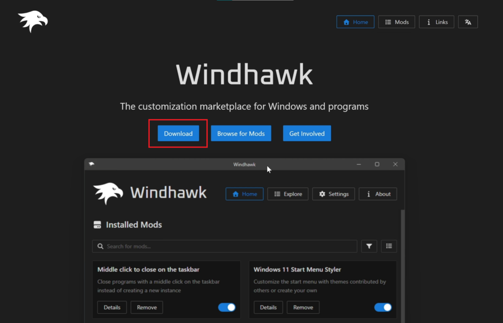 Cómo instalar Windhawk en Windows 11
