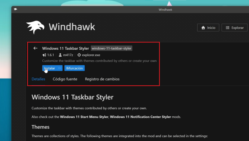 Windows 11 Taskbar Styler