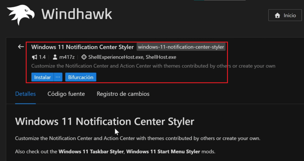 Windows 11 Notification Center Styler