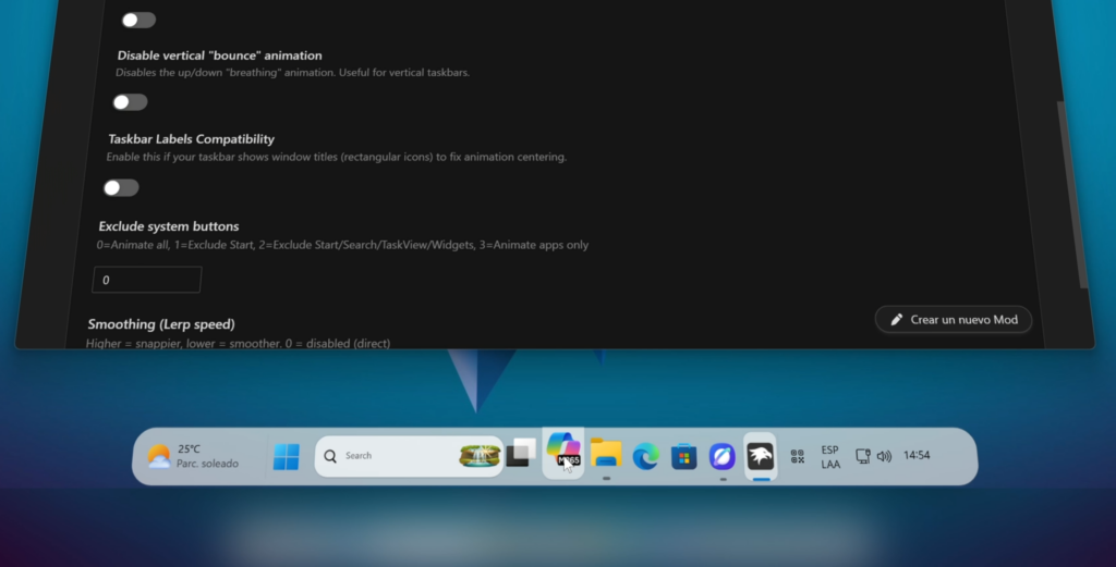 Cómo añadir una animación tipo dock a los iconos