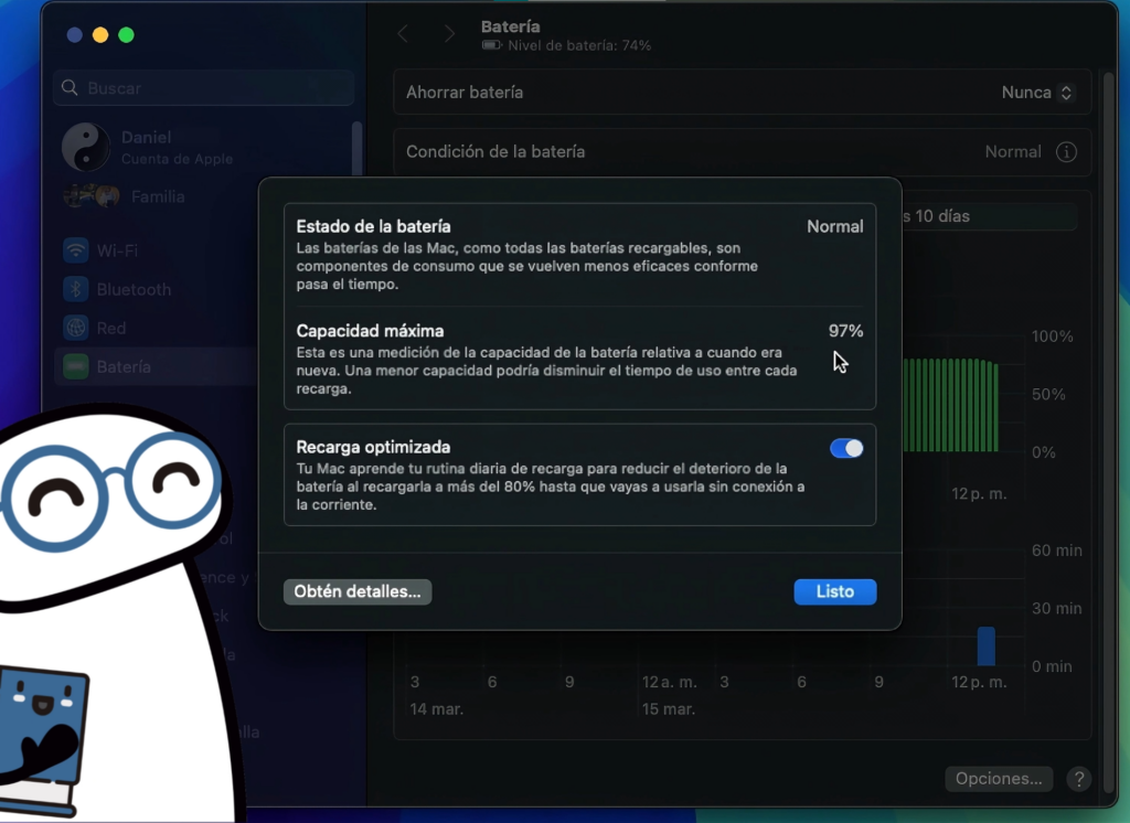 Cómo ver el estado de la batería en macOS
