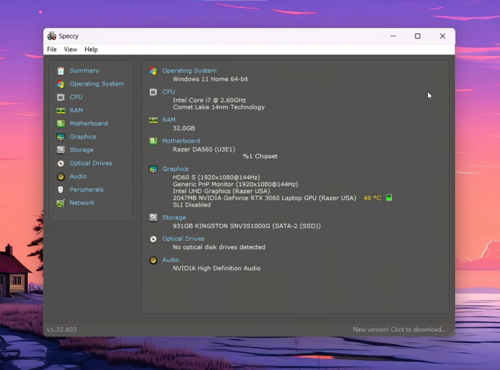 Speccy – Conoce tu PC a fondo