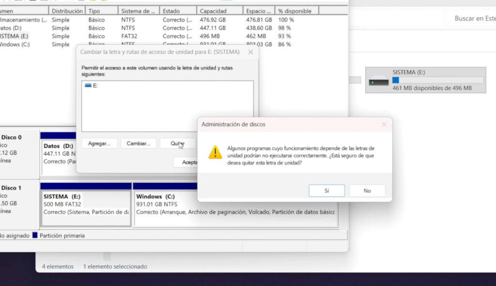 Paso 13: Ocultar la partición de arranque