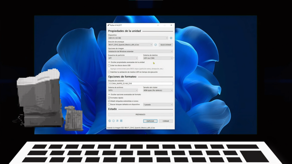 Cómo configurar correctamente Rufus para crear un USB de Windows 11