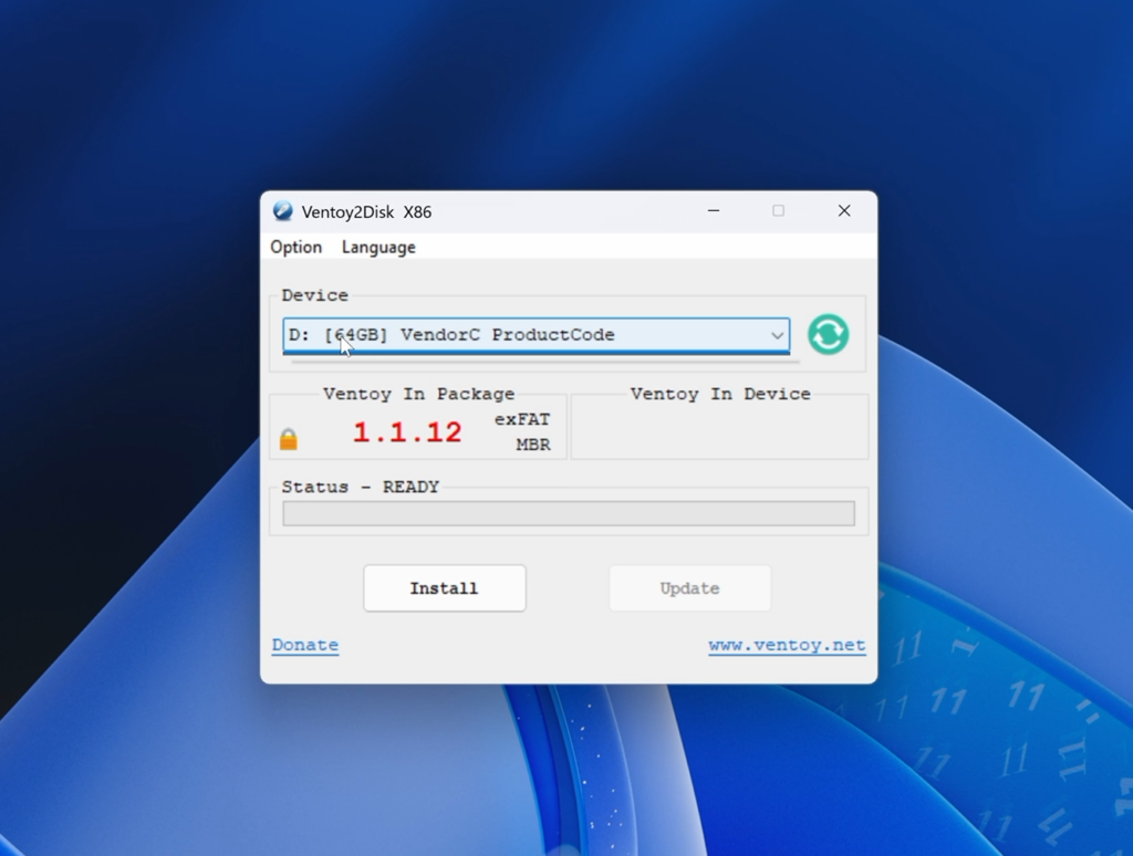 Cómo instalar Ventoy en una memoria USB