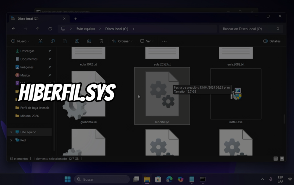 Desactivar la hibernación y recuperar varios gigabytes al instante