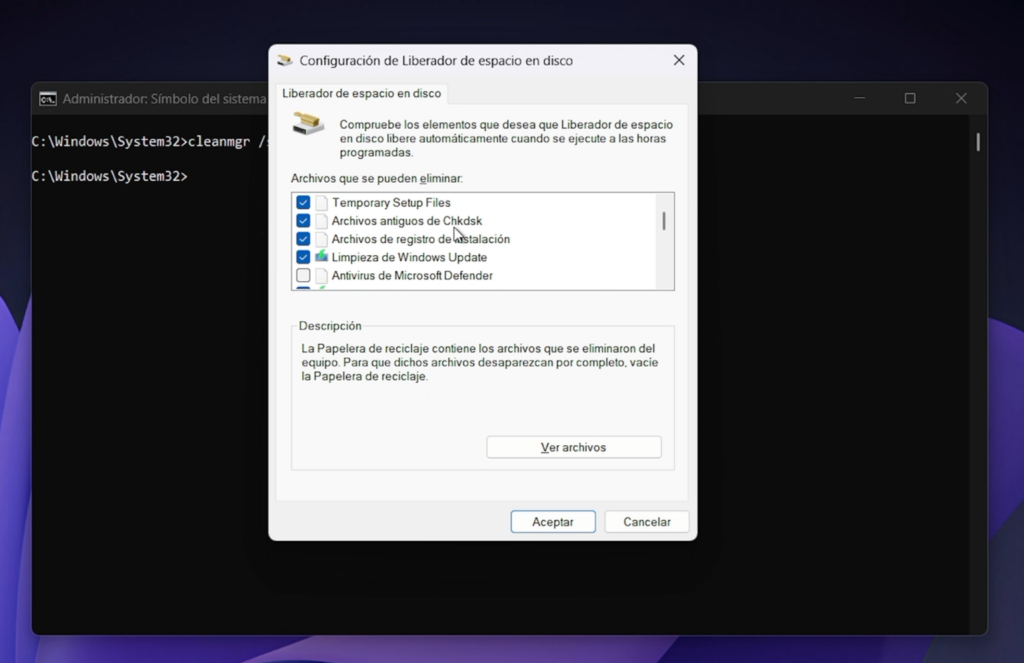 Utilizar la herramienta clásica de limpieza de disco