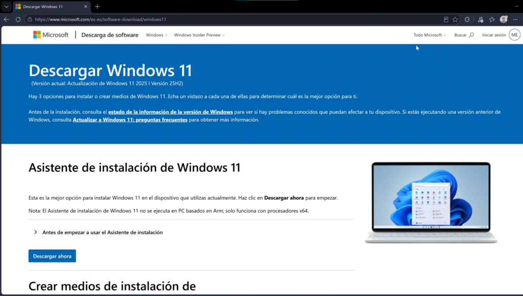 Descargar la ISO oficial de Windows 11