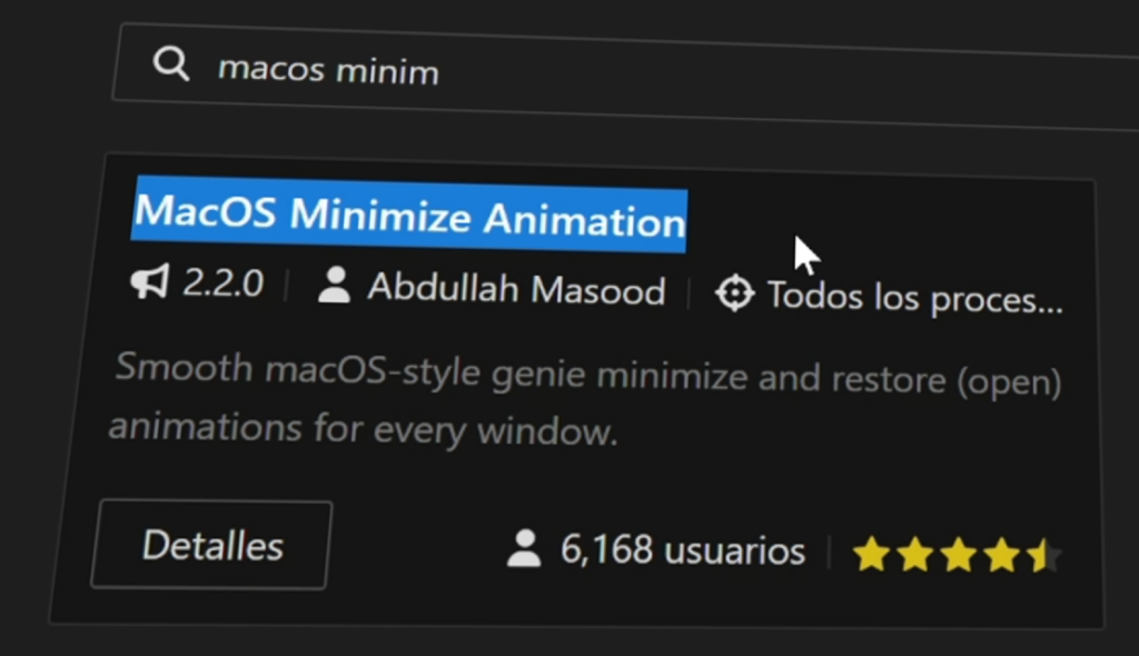Añade animaciones más fluidas a las ventanas