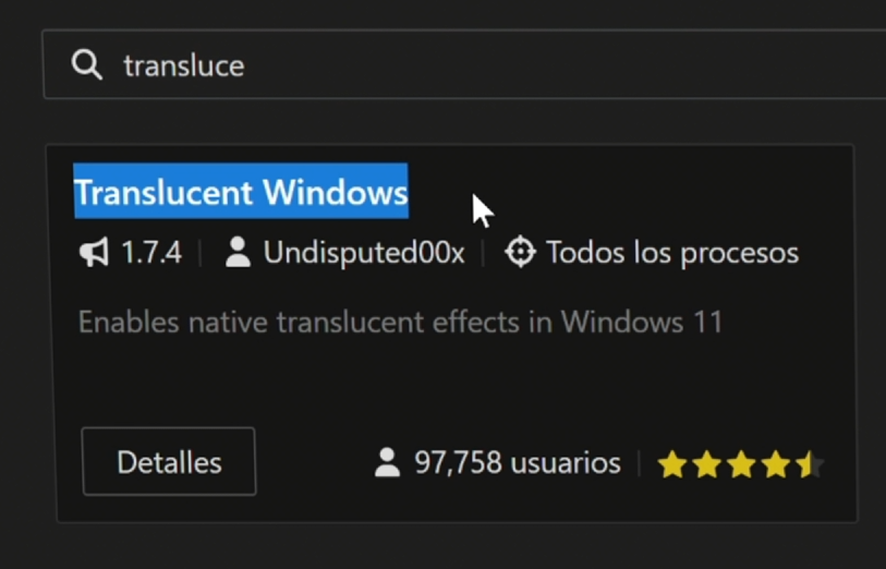 Añade transparencias reales a todas las ventanas