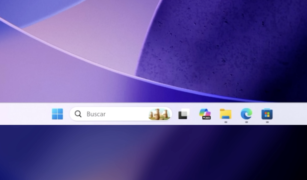 Oculta el cuadro de búsqueda de la barra de tareas
