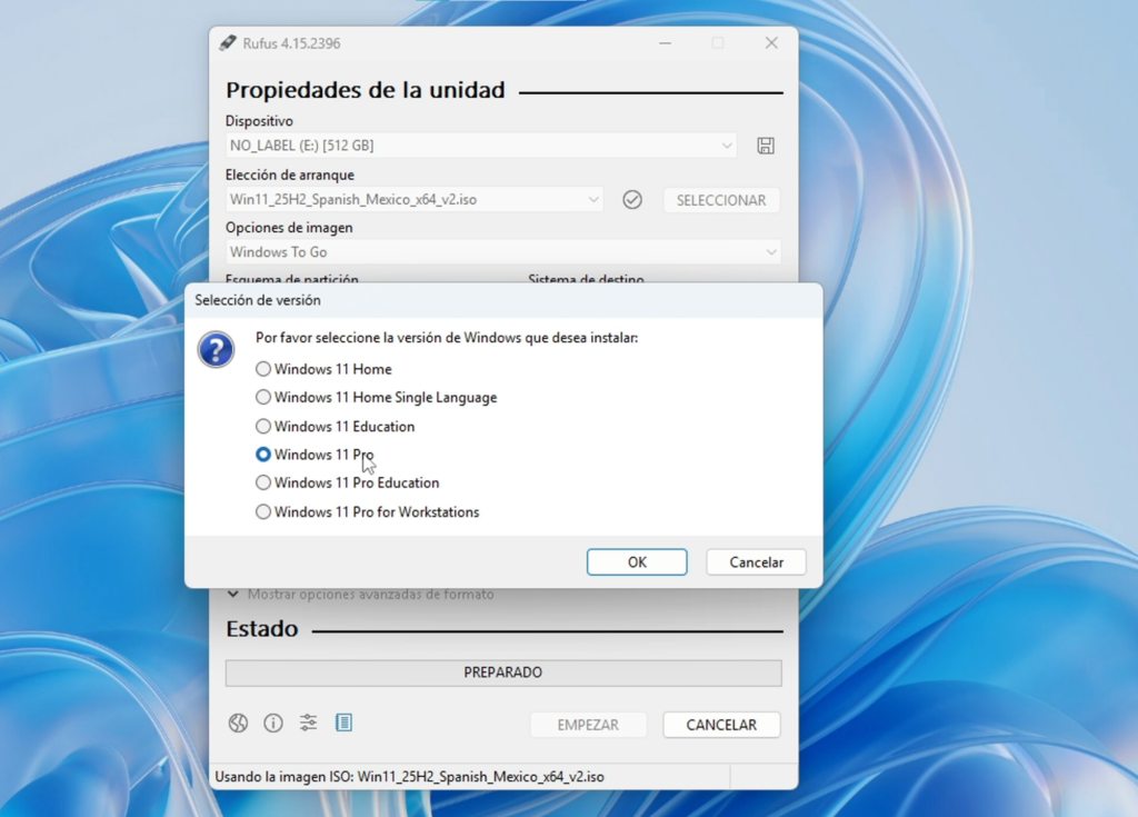 Elegir la edición de Windows 11