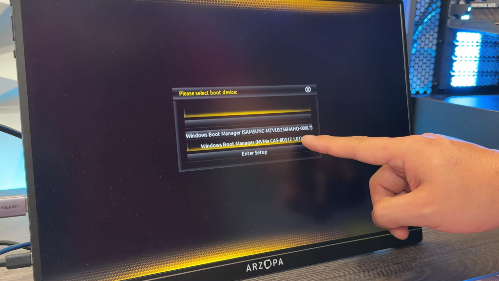 Entrar al Boot Menu