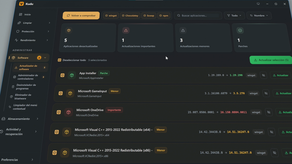 Actualizar todos los programas desde un mismo lugar