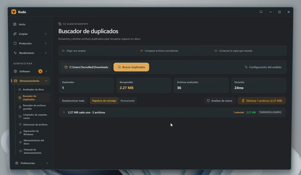 Encontrar archivos duplicados