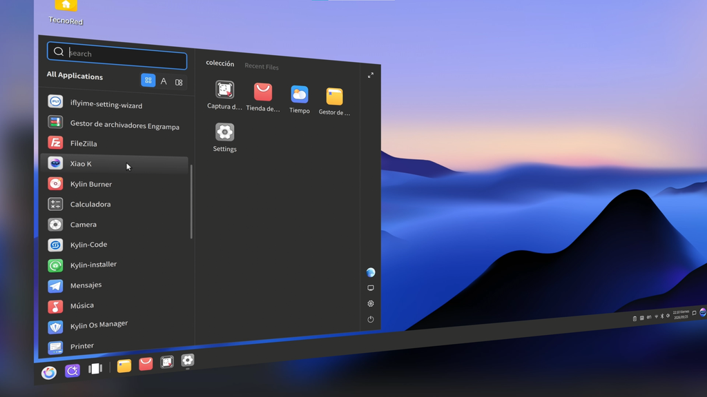 Menú de aplicaciones: un diseño pensado para usuarios de Windows