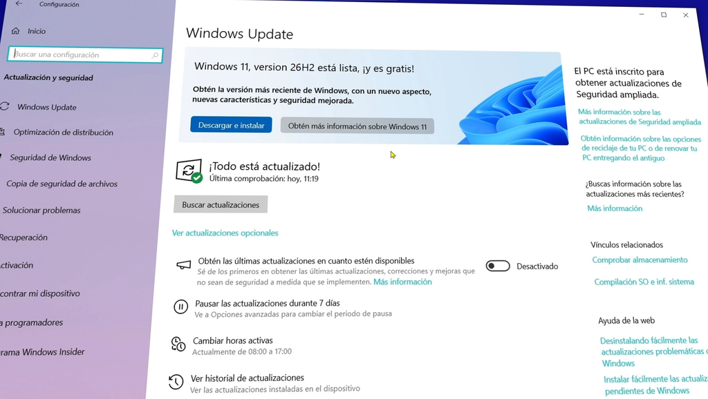 Método 1: actualizar a Windows 11 26H2 desde Windows Update