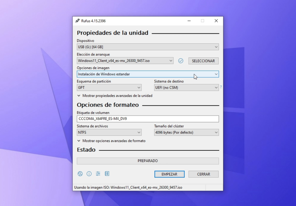 Cargar la ISO oficial de Windows 11 26H2