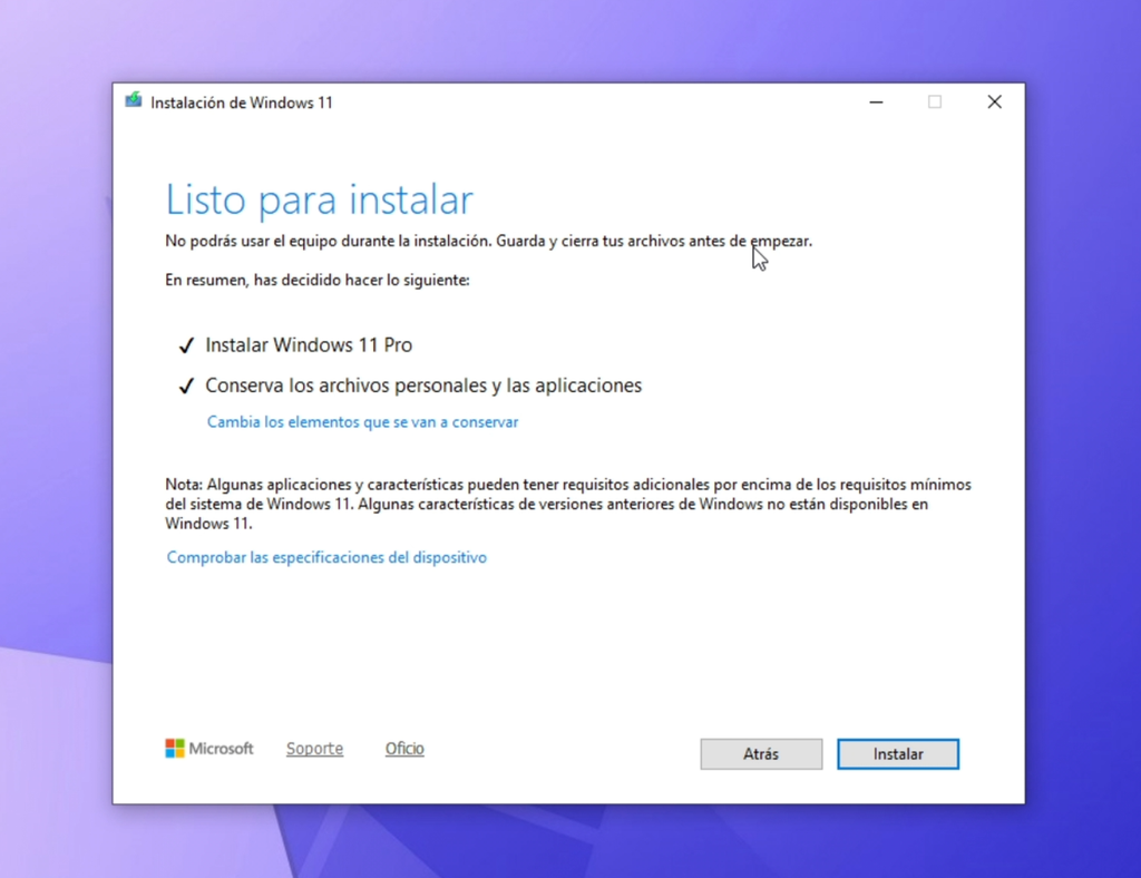 Actualizar Windows 11 26H2 conservando programas y documentos