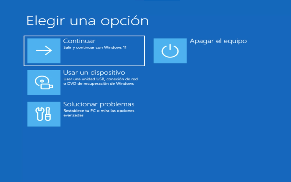 Paso 4: entrar al inicio avanzado de Windows 11