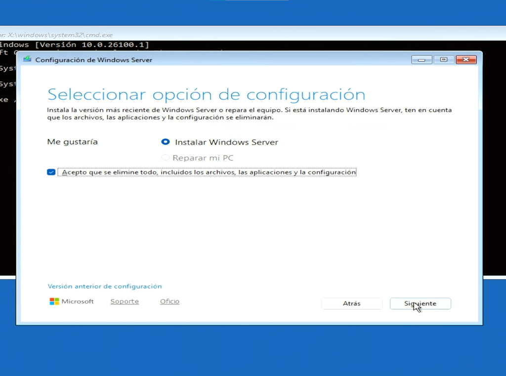 Paso 7: configurar la instalación limpia de Windows 11