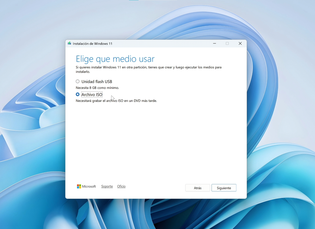 Método 1: descargar Windows 11 26H2 con la Herramienta de creación de medios