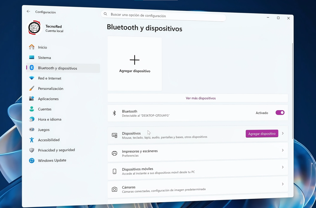 Mejoras de Bluetooth y dispositivos inalámbricos