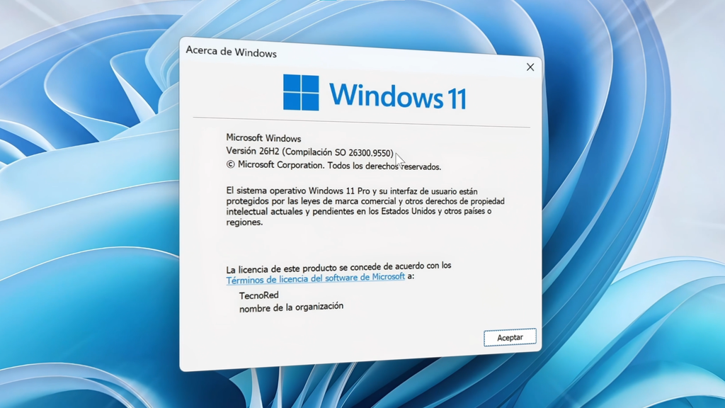 Comprobar que tenemos Windows 11 26H2