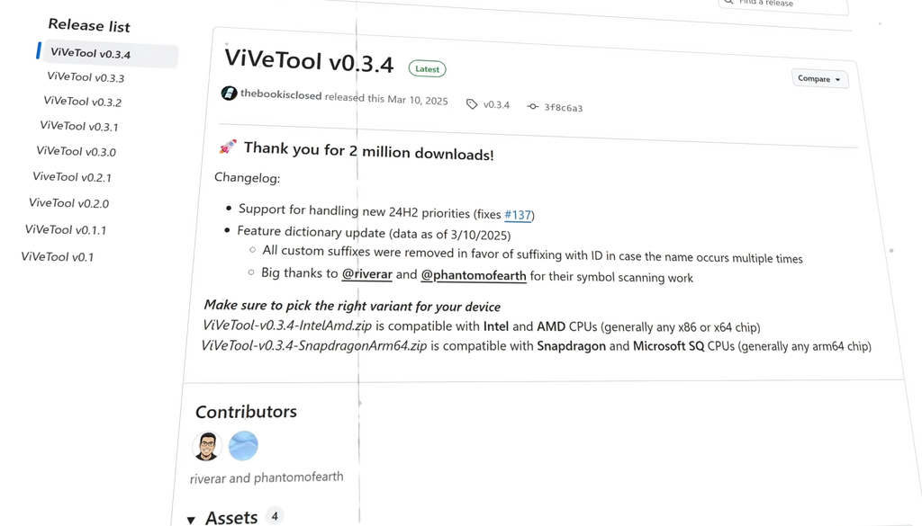 Descargar ViVeTool