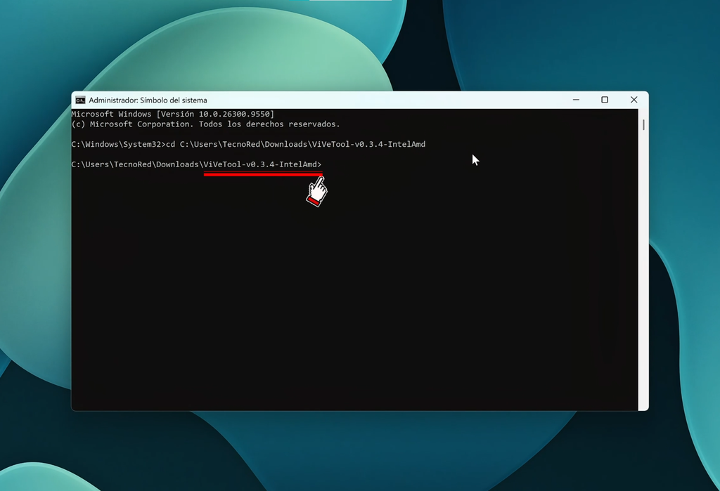 Abrir CMD como administrador y acceder a ViVeTool