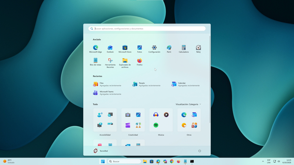 Activar el nuevo menú Inicio de Windows 11 26H2