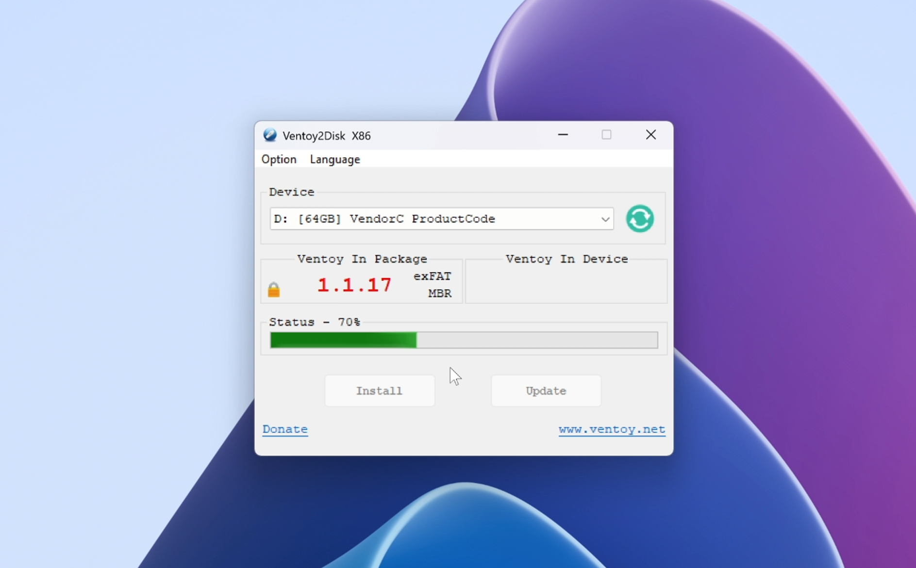 Preparar un USB booteable de openKylin con Ventoy